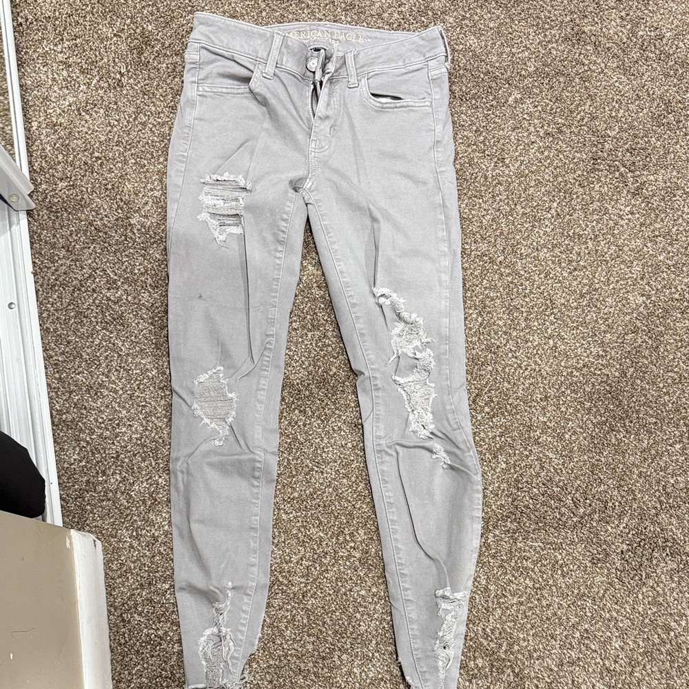 American Eagle Outfitters Gray Skinny Jeans
